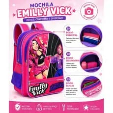 Mochila Escolar Grande Feminina De Costas Personagens Menina