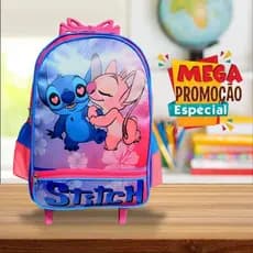Mochila Escolar Juvenil Feminina Grande Com Rodinha Personagens Menina