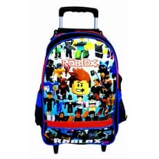 Mochila Escolar Infantil Grande Com Rodinha Roblox