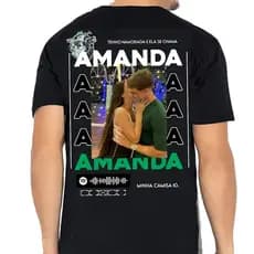 Camiseta Casal SEU TIME COM NOME E FOTO- camisa, blusa TIKTOK, namorada, presente, personalizado,trend,futebol