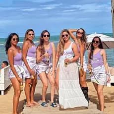 KIT COM 10 PEÇAS Body Maiô Noiva Team Bride Time da Noiva  FORRO PARTE DA FRENTE INTEIRA  Para Despedida de Solteira