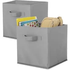 Kit 2 Caixa Organizadora Guarda Roupas Brinquedo Multiuso Cubo Baú TNT Dobravel Com Alça