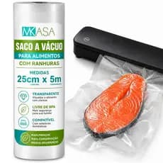 Rolo 5 Metros Saco Embalagem Vácuo Ranhura Para Seladora de Alimentos Livre de BPA 15cm e 25cm