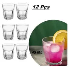 Copos/Copinho Shot Vidro C/12- Dose De Bebidas Cachaça Tequila Vodka