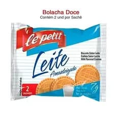 Sachê c/ 2 unid. De Bolacha Biscoito Doce Ao Leite Cx 180 sachês Tipo Lanche/ Clínica/ Laboratório