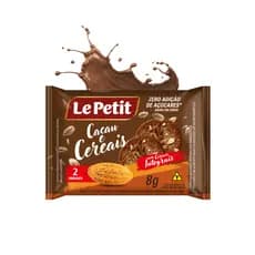 Biscoitos/Bolachas Sem Açucar Sabor de Cacau e Cereais- 180 Sachês C/2un cada Sachês