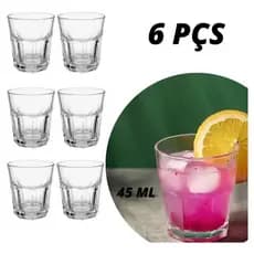 Copos/Copinhos Shot Vidro C/6- Dose De Bebidas Cachaça Tequila Vodka
