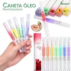 Kit 24, 12, 6 ou 3 Caneta Óleo Hidratante Cutículas Revitalizador De Unha Sabor Fragrância Flores e Frutas Unhas