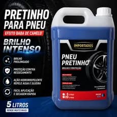 Pretinho Para Pneu 5L Baba Camelo Efeito Brilho Intenso Revitalizador Pneus Proteção e Hidratação