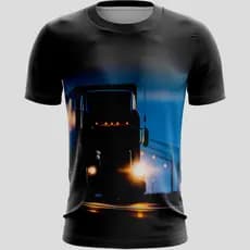 Camisa Caminhão Caminhoneiro Rota Bora Pressão Chofer malha fria confortável dry fit manga curta