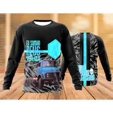 Camisa Proteção Térmica Segunda Pele Caminhão Caminhoneiro Rota Proteção UV Camiseta Manga Longa