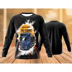 Camisa masculina Rash Guard Caminhão camiseta Quem Me Guarda Não Dorme Térmica dry fit personalizada