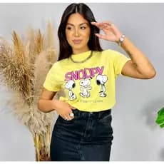 Tshirt Blusa Camiseta Feminina Estampa Inspiração 03 Snoopy 100% Algodão Conforto para seu dia a dia.