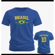 Camiseta ATm class brasil com seu nome e numero desejado em varias cores envio rapido 100% algodão