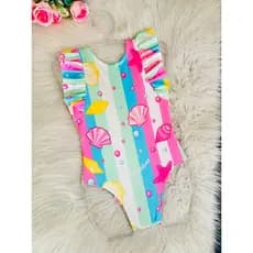 Maiô Body Infantil Menina Suplex Arco Iris Sereia Melancia Coração