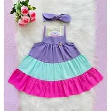 Vestido Infantil Batinha 3 Marias Candy Color Colorido Arco Iris
