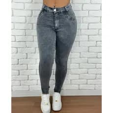 calça jeans feminina preta grafite de alta qualidade cintura alta empina bumbum
