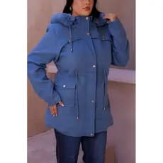 parka plus size feminina tecido lã batida toda peluciada por dentro de alta qualidade com capuz removível vários cores