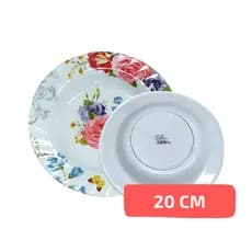 Prato de Melamina 8" EM4102 – Resistente, Leve e Ideal para Uso Diário