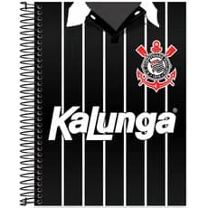 Caderno Escolar Universitário Espiral Capa Dura Corinthians Gaviões 10 Matérias 160 folhas