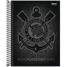 Caderno Escolar Universitário Espiral Capa Dura 10 Matérias 160 Folhas Corinthians Sccp Spiral