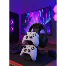 Suporte Porta Controle Duplo + Headset Videogame Gamer Para Ps4 Xbox Ps5