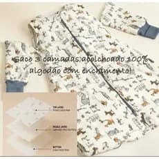 Saco de Dormir - TOG 3.5 acolchoado camadas 100% algodão manga removível