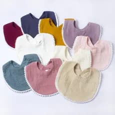 Babador Bebe Saliva Toalha de Saliva Babete Babete de Gaze Rufo Babete KSJ-24019