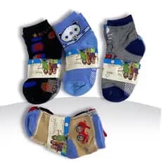 KIT 12 PARES Meia Infantil menina menino com antiderrapante Idade 0 A 10 ANOS