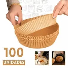 Forma De Airfryer Descartável – Papel Antiaderente Redondo Para Fritadeira, Cozimento E Proteção