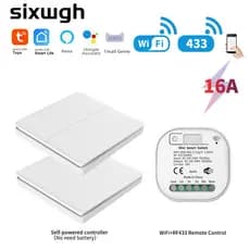 Interruptor sem fio Tuya WIFI interruptor inteligente suporte ao Smart Life APP control