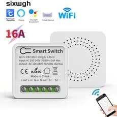 Interruptor Inteligente WiFi Com Temporizador Suporte Cozy Life APP Suporte  Alexa google home Controlo por voz