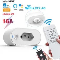 Tomada  de controle remoto inteligente WiFi Smart Socket Suporte eWeLink funciona com Alexa Google homepage controle de