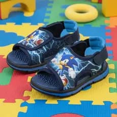 Sonic Sandália Infantil Masculina Ajustável Leve Confortável