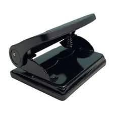 Perfurador de Papél de Metal com 2 Furos YES Preto com Depósito Material de Escritório Leve Moderno