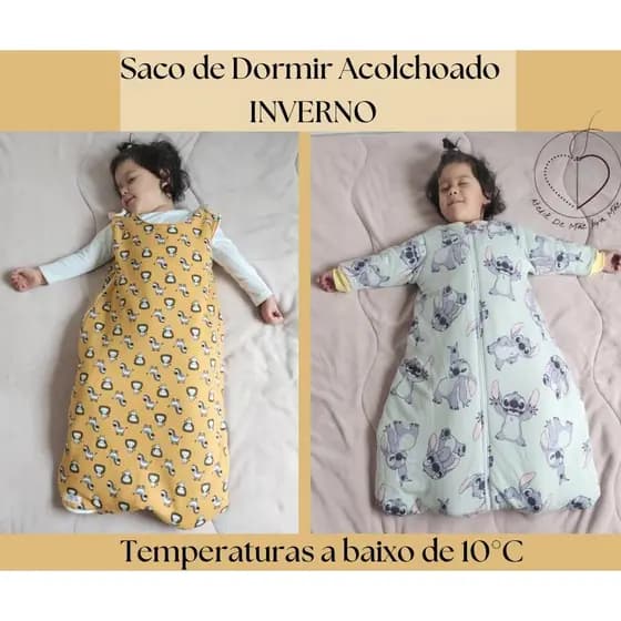 SACO DE DORMIR PARA BEBÊ INVERNO ACOLCHOADO - BAIXAS TEMPERATURAS COBERTOR INFANTIL  FORRO PELUCIADO