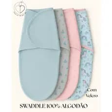 SWADDLE NEWBORN - CASULO PARA RN - MANTA 100%ALGODÃO AJUSTÁVEL- VERÃO E INVERNO -SACO DE DORMIR BEBÊ