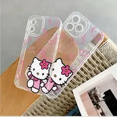 Capa Capinha Iphone 11 Silicone transparente com estampa hello Kittay bonita Premium com proteção de câmera Feminina