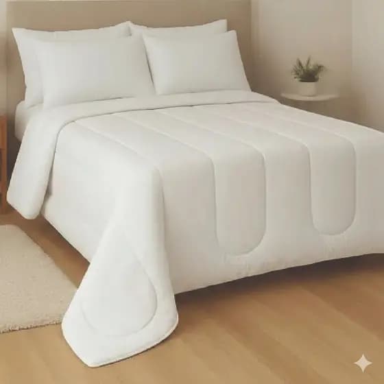 Edredom Casal Queen 400 Fios Micropercal Colcha Quarto Hotel Luxo Premium
