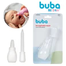 Kit Aspirador Nasal com Conta-Gotas Bebê Infantil Buba