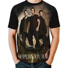 Pt Camisa Camiseta Supernatural Dean Sam Castiel Trio G1945