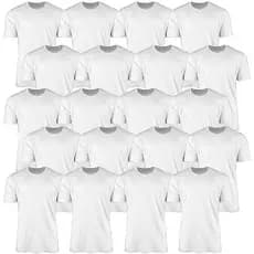 Kit com 5, 10 ou 20 Camisas Brancas Para Sublimação 100% Poliéster 30.1 Premium
