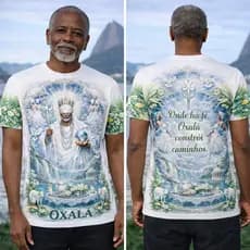 Camiseta Oxalá Premium Estilo Espiritual Camisa Afro Religioso