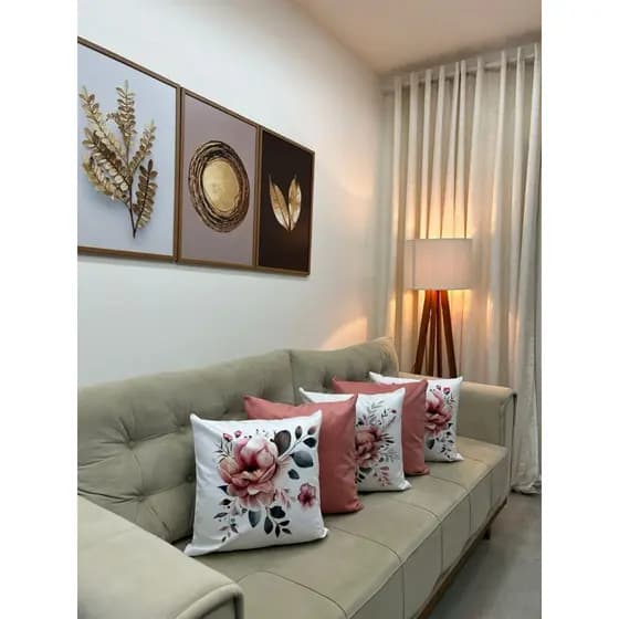 kit 5 Almofadas vazias Sueder lisa/sublimadas com zíper