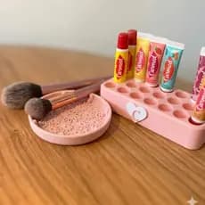 Porta Carmeds Hidratante Labial 18 CARMEDS + Bandeja limpa pinceis porta joias - kit Premium