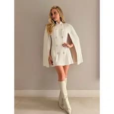 Vestido Capa Tricot Premium Luxo