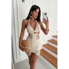 Vestido Saida de Praia Tricot Premium