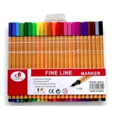 Fine Line - Kits c/ 06/12/18/24/60/80/120 cores Canetas Ponta Fina - Fineline 0.4mm