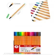 Fine liner - Kit 06/12/24/36/48 cores Canetas Ponta Fina Colorido 0.4mm