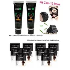 Kit Máscara Facial Removedora De Cravo Matto Verde + Máscara Preta Sachê Skin Care